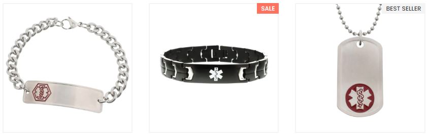 Medical alert bracelets on sale for seniors